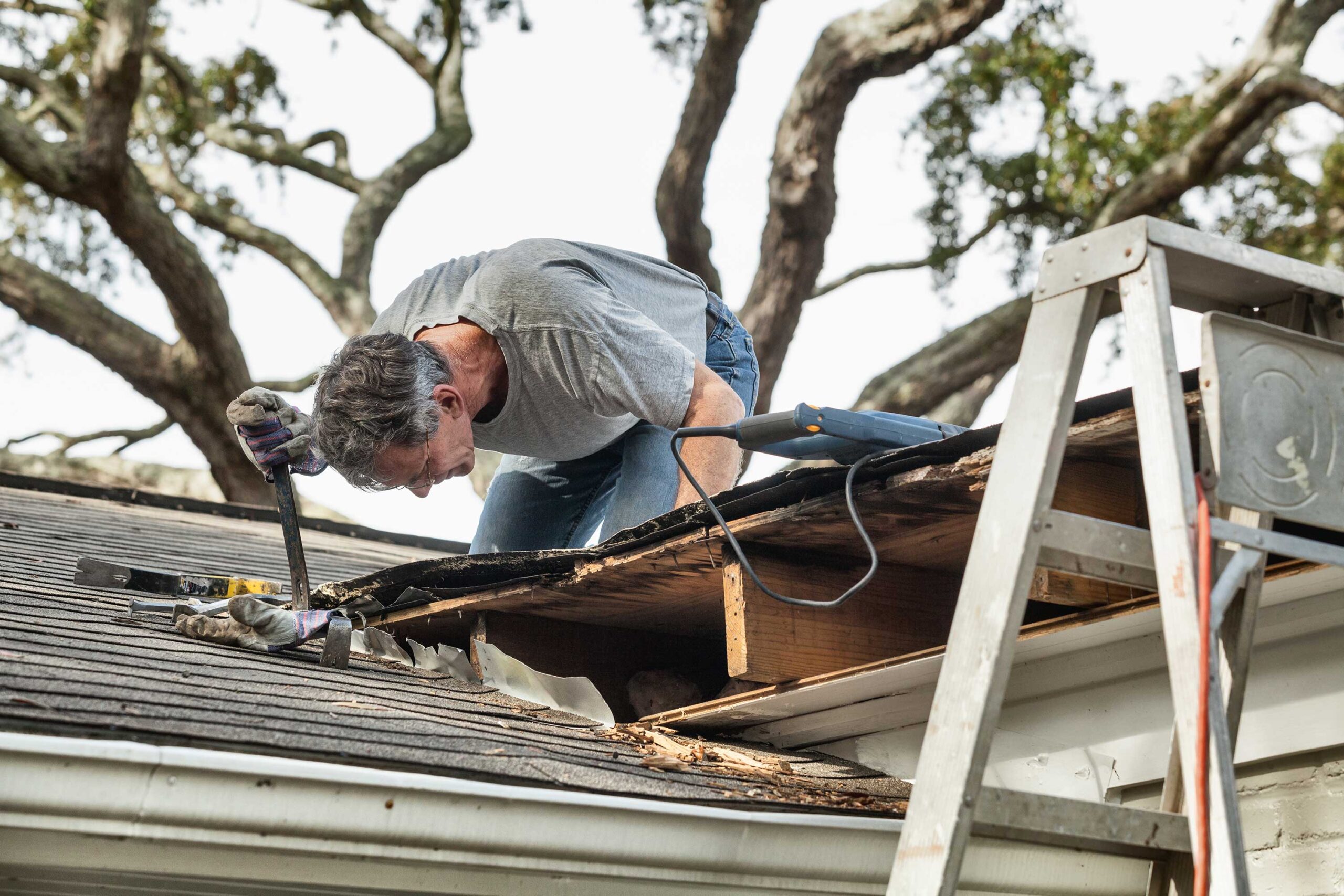 storm damage roof repair in San Marcos