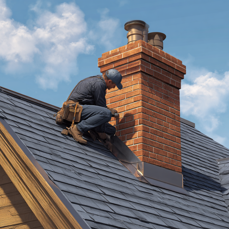 inspecting roof flashing in Orange County