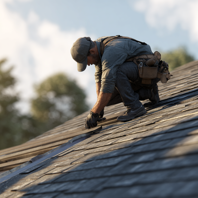 inspecting roof flashing in Orange County